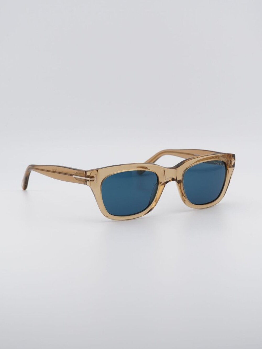 Tom Ford Snowdon FT0237 45V Sunglasses Brown 50mm Square Frame, Blue Lenses